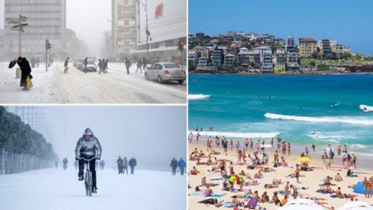 Në Australi po ‘piqen’ në 40 °C, derisa Evropa po ngrihet në minus 40 (Video)