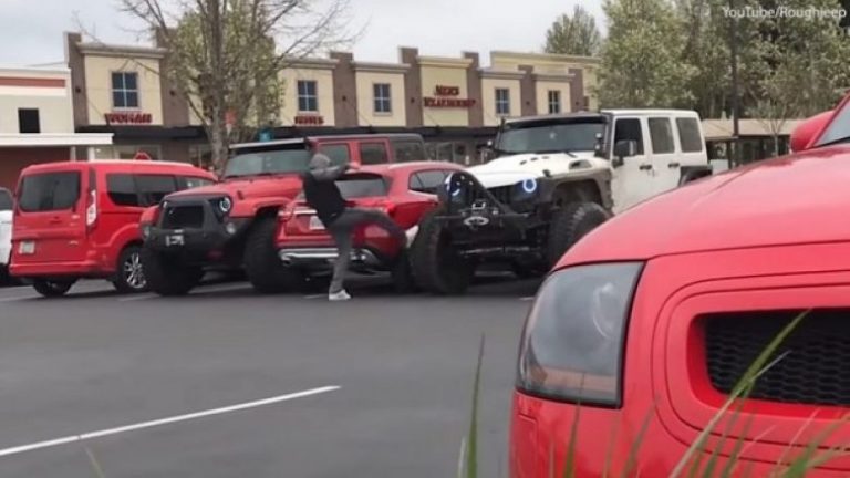 Kishte parkuar veturën në mënyrë të gabuar duke i zënë dy vende, shikoni si i hakmerren shoferët tjerë (Video)