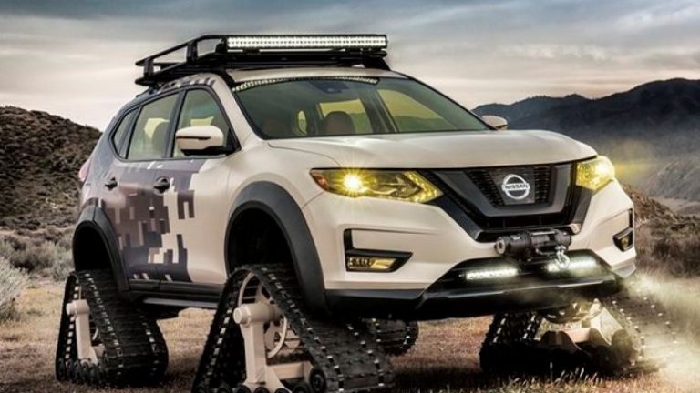 Nissan Rogue me shirita lëvizëse në vend të rrotave (Foto)