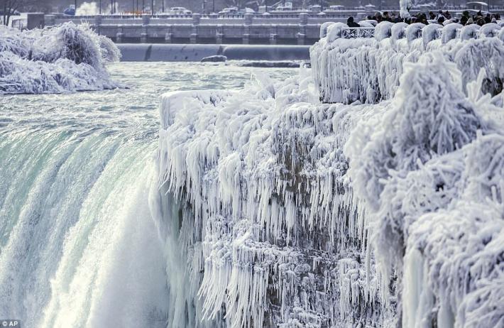 Temperatura ekstreme në SHBA dhe Kanada, ngrin Niagara (Foto)