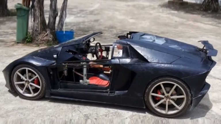 Imitimin e Lamborghinit e vë në funksion me motorin e motoçikletës (Video)