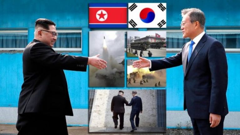Pajtimi historik i Koresë së Veriut dhe të Jugut: Kim dhe Moon i japin fund luftës 68 vjeçare (Foto)