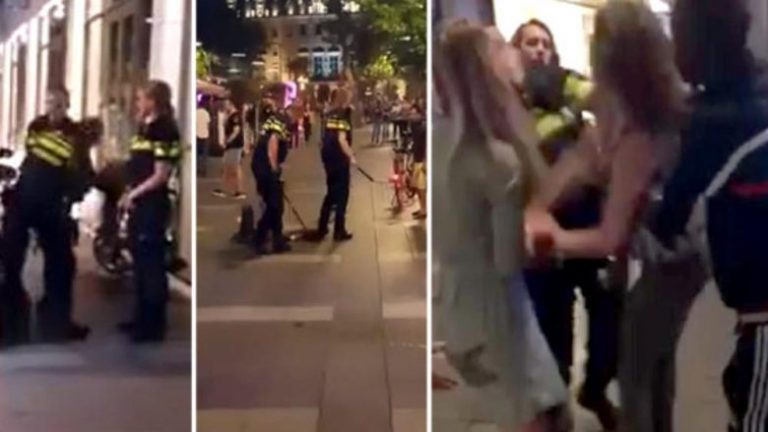 Sulmon policinë holandeze, gruaja e dehur e pëson keq kur e nokautojnë (Video, +18)