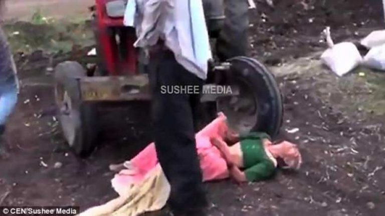 Shfrytëzon të ëmën si “mburojë”, që t’ia ndalë punën shoferit të traktorit (Video)