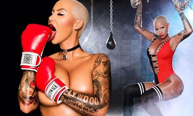 Amber, topless dhe me doreza boksi (FOTO)