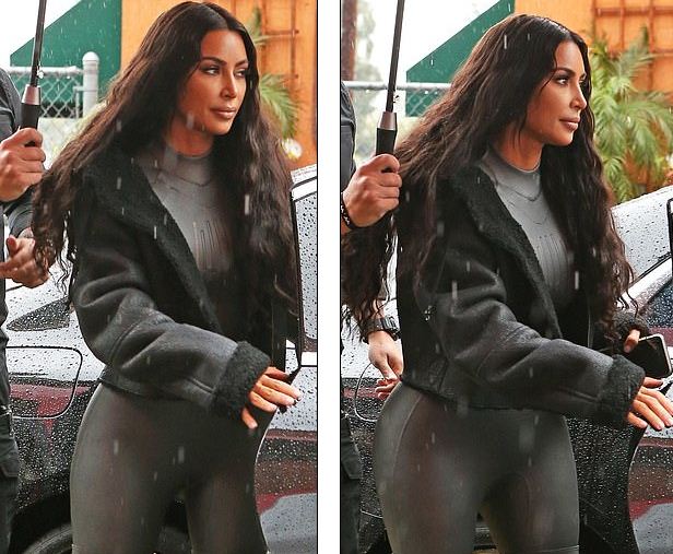 Kim Kardashian shfaqet seksi në veshjen e ngushtë