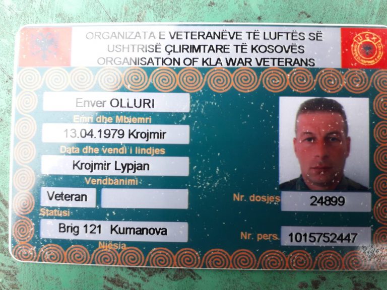Vdes Enver S. Olluri nga fshati Krojmir, veteran i UÇK-së