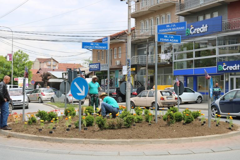 Komuna: Ka filluar mbjellja e luleve dekorative në hapësirat publike në qytetit e Lipjanit