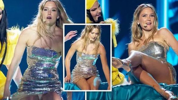 Momente i sikletshëm për prezantuesen e ‘Eurovision’ i dalin të brendshmet gjatë provave