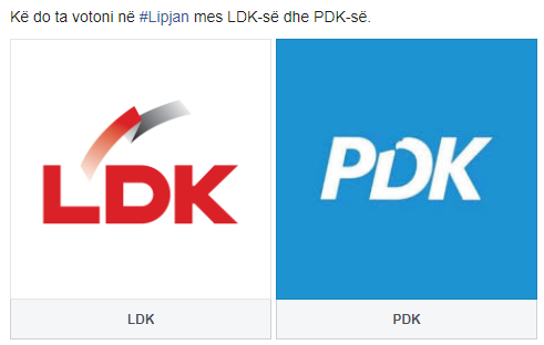 LipjaniNews hap sondazh përmes facebook, (gara mes LDK dhe PDK)
