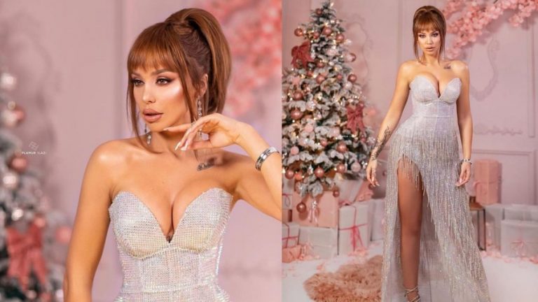 Ana Kabashi me poza atraktive në fotosesionin e ri, me fustanin e çarë tek këmba merr gjithë vëmendjen