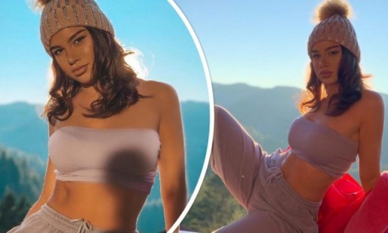 Dhurata Dora shfaqet seksi në mal, s’e bën hesap të ftohtin