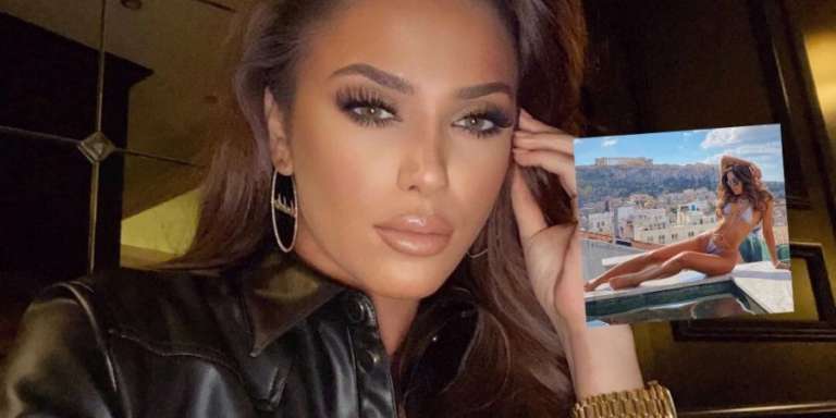 Anxhelina Hadërgjonaj sjell poza atraktive në bikini gjatë qëndrimit në Greqi