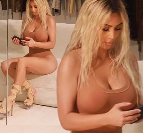 Një biondinë si Kim, linjat e saj shumë femra i kanë lakmi