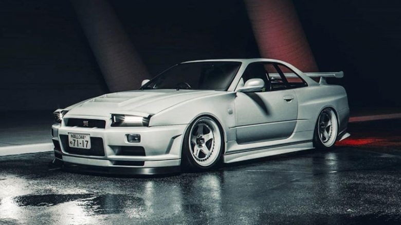 Kapakët sipër dritave i kanë dhënë një pamje shumë të çuditshme Nissan GT-R