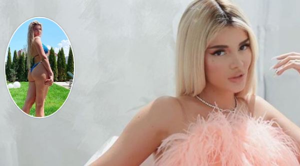 Era Istrefi shijoi motin e ngrohtë në pishinën e shtëpisë