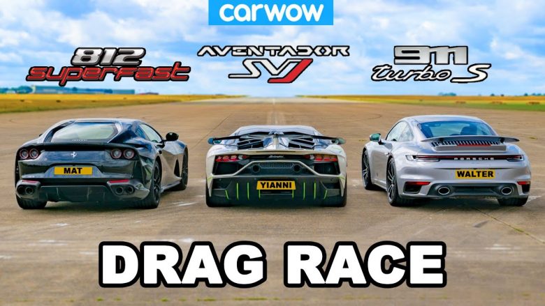 Kush është më i shpejtë – Lamborghini Aventador SVJ, Ferrari 812 apo Porsche 911 Turbo S?