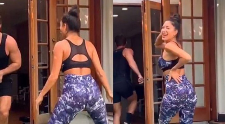 Nicole duket në top-formë teksa stërvitet në palestër