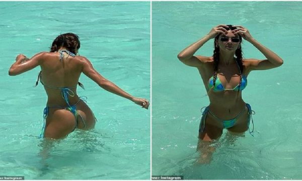 Kendall Jenner shfaq trupin perfekt në plazhin ekzotik