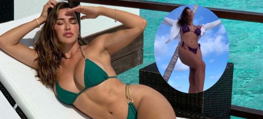 Bikinit nuk i mbulojnë pothuajse asgjë, modelja amerikane ‘ngrit’ temperaturat me video nga deti