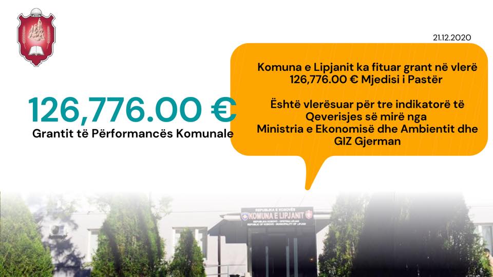 Kryetari Imri Ahmeti: 126,776.00 € është shuma e Grantit të Përformancës Komunale