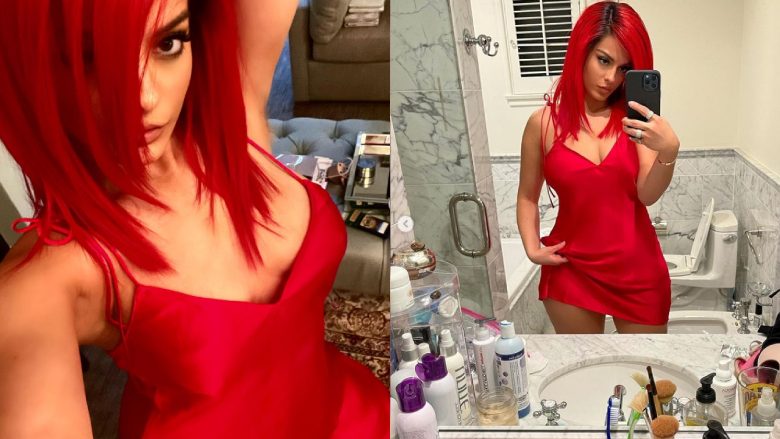 Bebe Rexha duket provokuese në të kuqe, ndërsa merr poza me këmishë nate