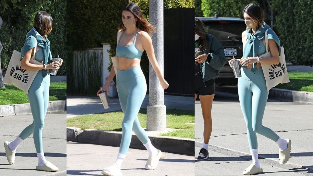 Kendall Jenner tregon figurën e saj trupore me veshje sportive në Hollywood