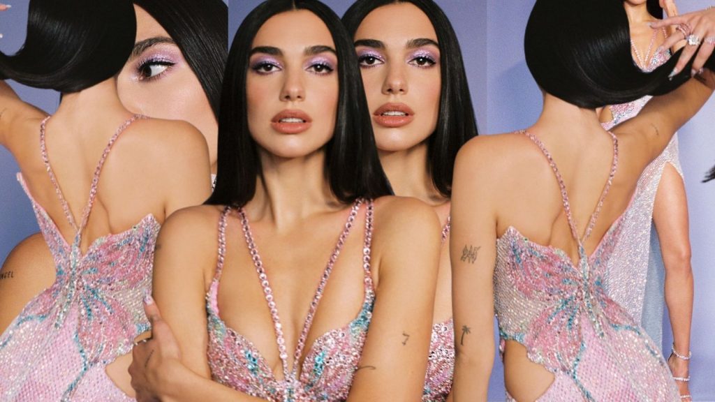 Dua Lipa e dashuruar në fustanin e “Versace”, publikon sërish fotografi