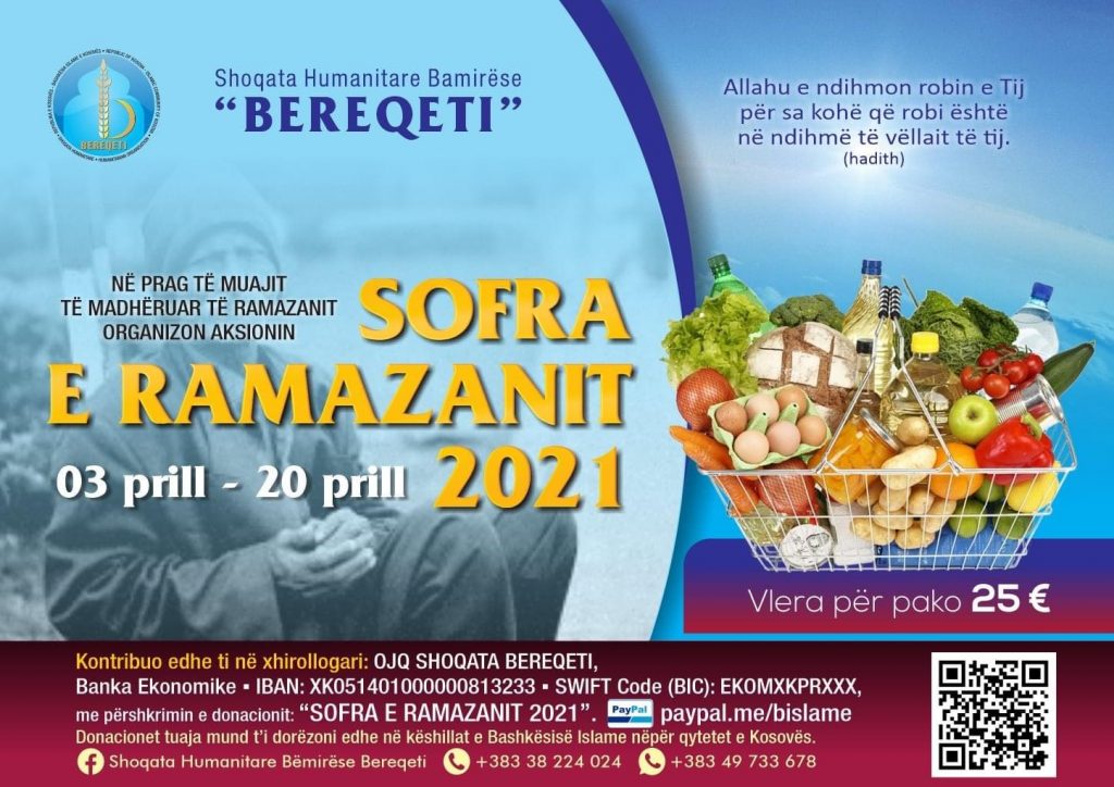 Edhe këtë vit organizohet aksioni “Sofra e Ramazanit”