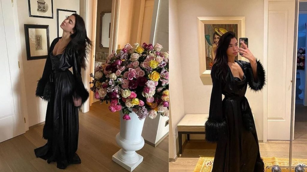 Dua Lipa ‘ngrit’ temperaturat teksa pozon me të brendshme Versace