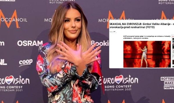 Mediat serbe reagojnë pasi Anxhela Peristeri shfaqet në ‘Eurovision’ me shqiponjë dykrenare