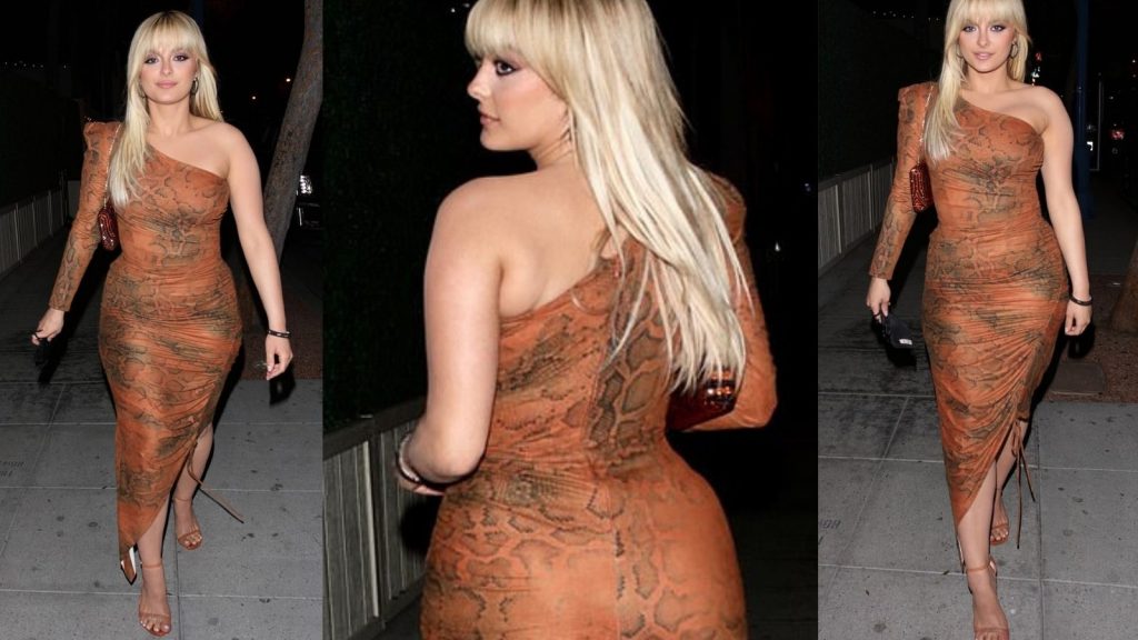 Bebe Rexha thekson linjat në fustanin e ngushtë derisa merr pjesë në një ndejë në West Hollywood