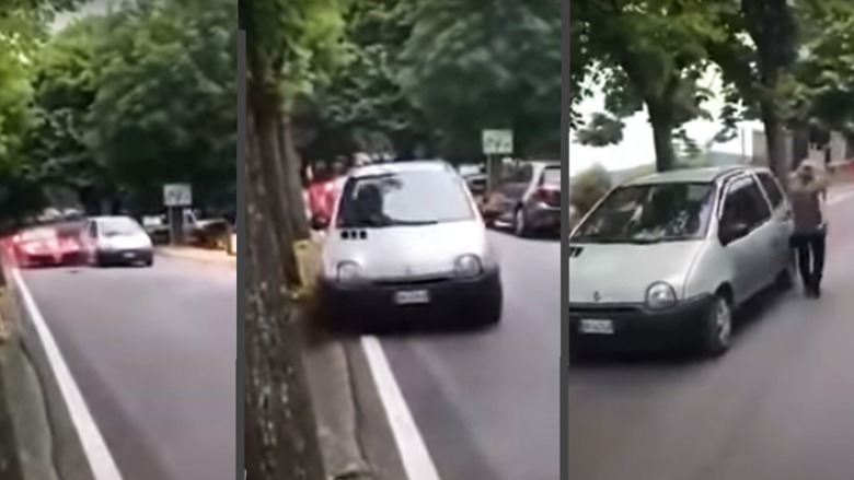 Si arriti ta “bllokojë” Twingo e vogël një Ferrari?