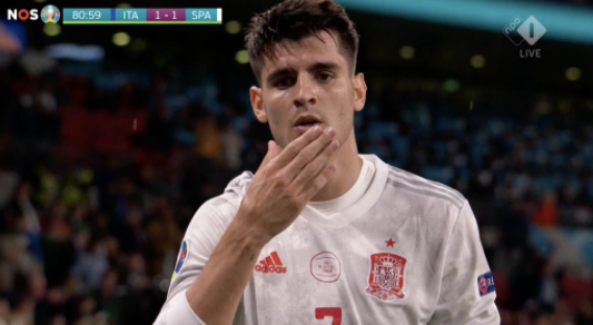 Shënon Morata, Spanja barazon kundër Italisë