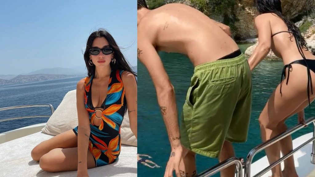 “A po na inçizon”, kaq ëmbël fol në shqip Dua Lipa teksa hidhet në det me të dashurin