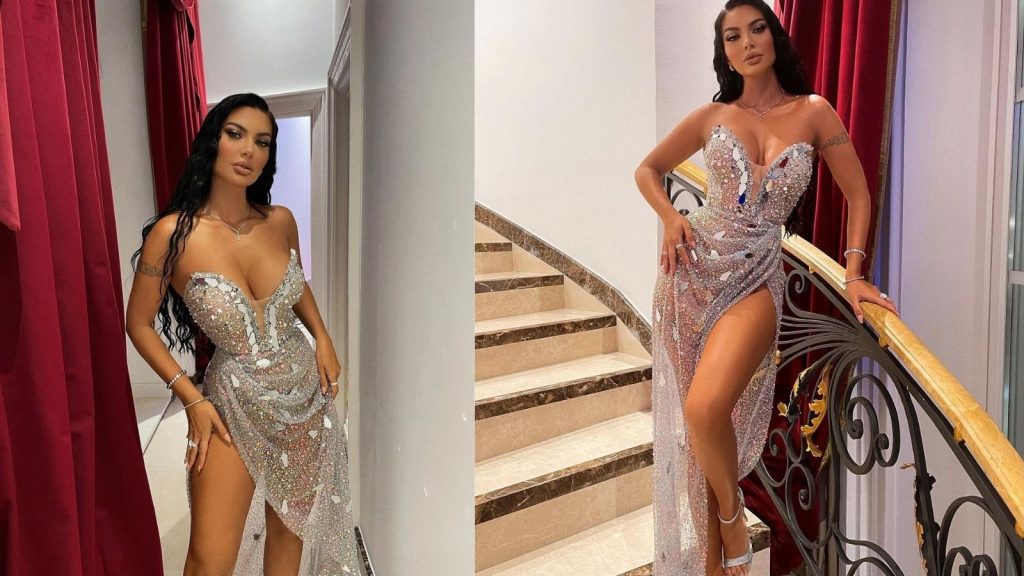 Zaimina Vasjari shfaqet provokuese me fustan derisa merr vëmendje me dekoltenë e hapur