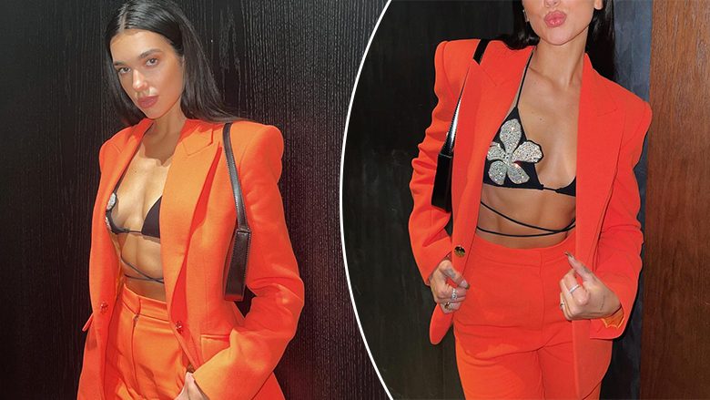 Dua Lipa duket e mahnitshme në ngjyrën portokalli, ndërsa tregon barkun e tonifikuar