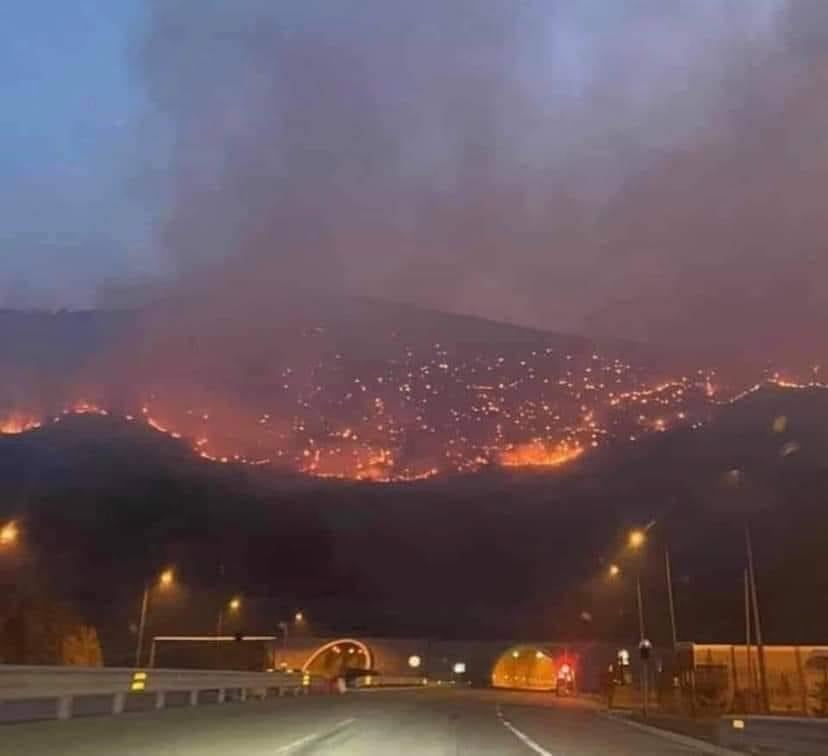 Pamje të frikshme, Kalimashi kaplohet nga zjarri (FOTO)