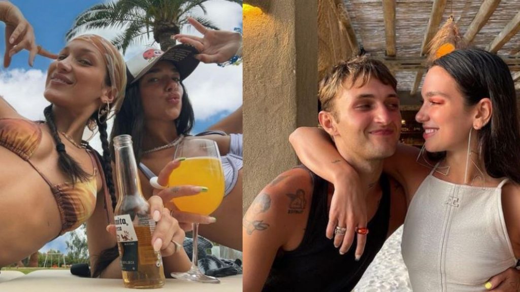 Dua Lipa publikon imazhe nga pushimet me të dashurin dhe modelen, Bella Hadid