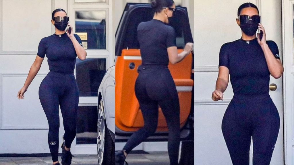 Kim Kardashian shfaq linjat trupore me veshjen e ngushtë në Los Angeles