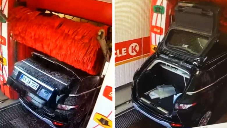 Kjo është ajo që ndodh nëse hapni aksidentalisht bagazhin e veturës në një autolarje