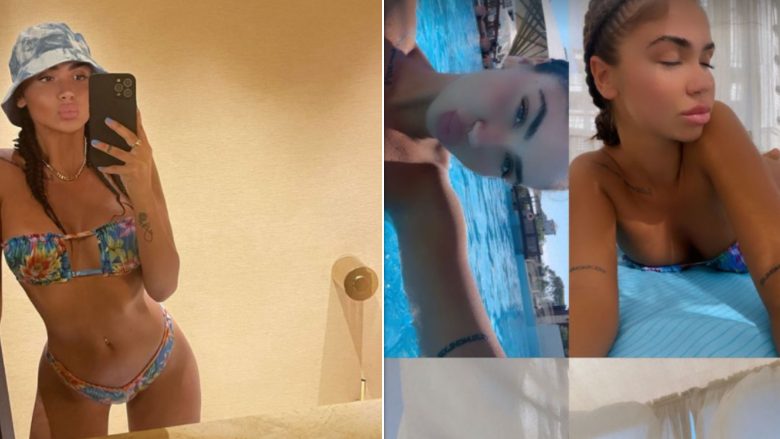 Arta Nitaj me poza atraktive nga pushimet, merr vëmendje me linjat në bikinit me lule