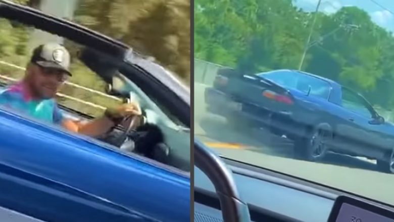 Ai sfidoi shoferin e Tesla, dhe më pas përfundon me një veturë të ‘shkatërruar’