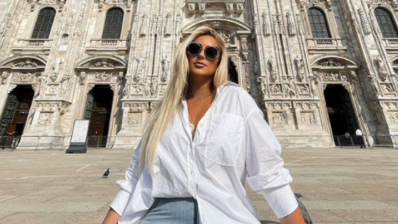 Ronela Hajati pozon me plot stil nga Milano