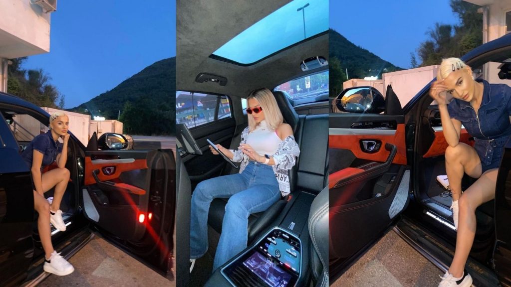 Baby G pozon joshëse nga vetura luksoze