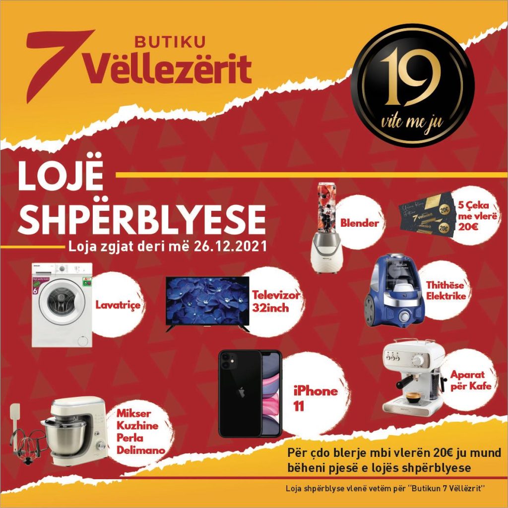 Lojë e madhe shpërblyese tek “7 Vëllezërit Center” në Lipjan