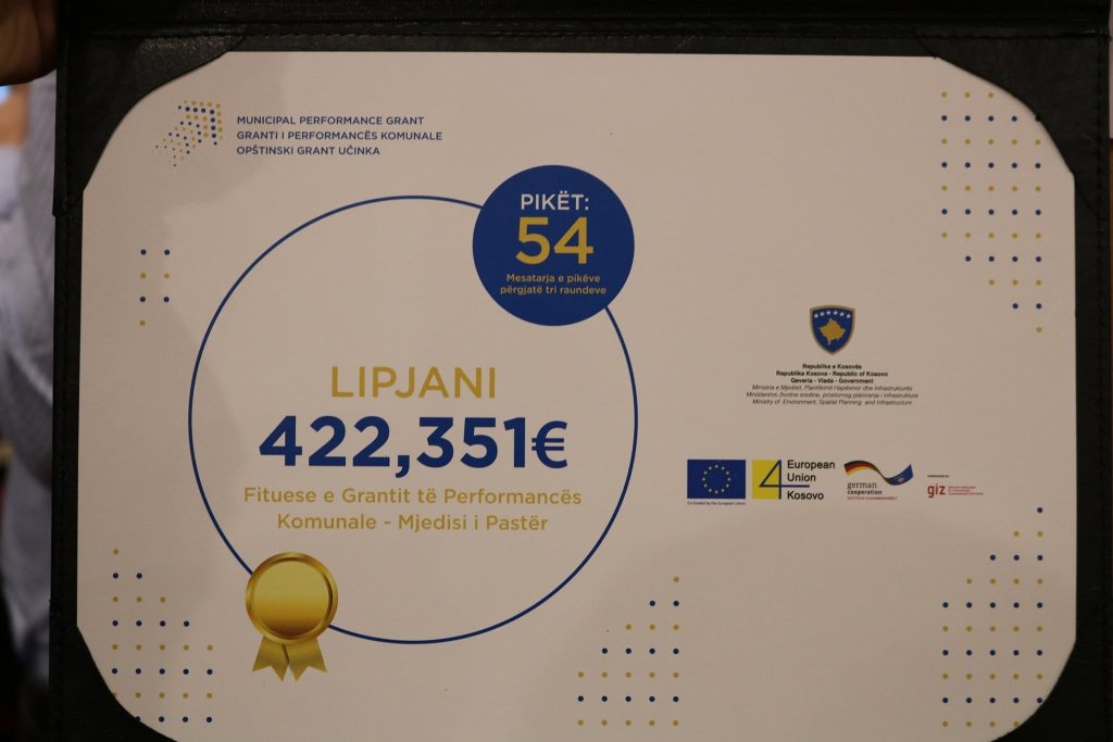 Lipjani shpërblehet me grant prej 422.351 mijë euro për mjedis të pastër