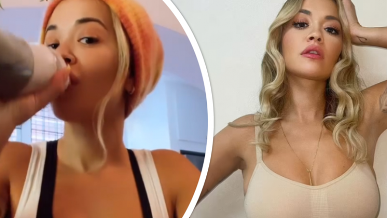 “Palestra më mbyti mua”, Rita Ora shfaqet duke pirë një ‘proteinë shake’ pas disa ushtrimeve intensive
