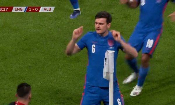 Anglia në epërsi ndaj Shqipërisë, shënon Maguire