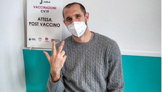 Chiellini merr dozën e tretë të vaksinës antiCOVID-19